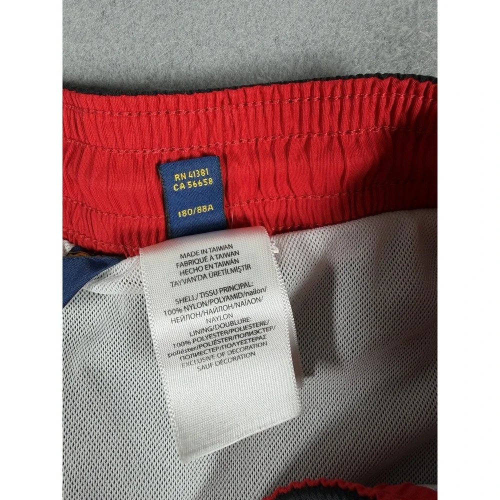 Polo Ralph Lauren Men's Traveler Swim Trunks Black Red Pony Size L Large